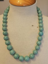 Beautiful Turquoise Stone Necklace With Lobster Claw Fastening Very Pretty