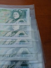 Eight bank notes seven pound - bank,