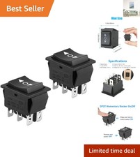 20A DPDT Momentary Rocker