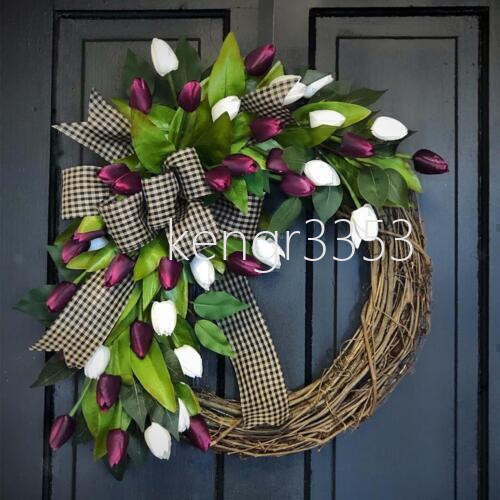 Tulip wreath flower - wreath,