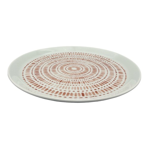 Orange fossil dinner plate - dinner,