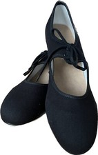 Katz Low Heel Black Canvas Tap