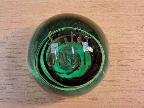 Rare antique glass paperweight - antique,