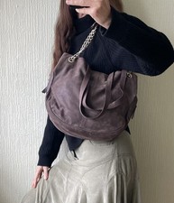 Vanessa Bruno Leather bag suede Many Compartments chain double strap medium