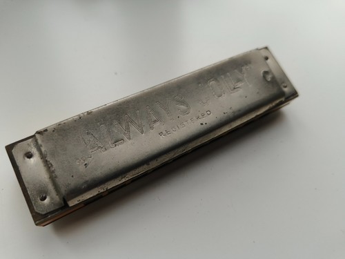 Vintage harmonica always jolly - vintage,