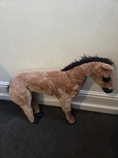 Large  Vintage DPL Leeds Ltd Horse Rare Brown Version Standing Plush Toy Vgc