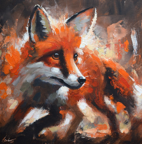 Fox art original - fox,