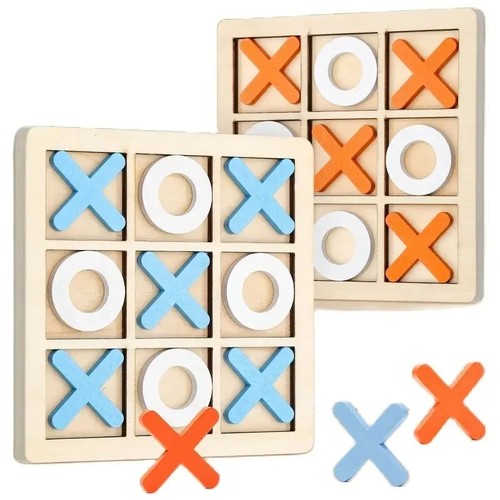 Wooden tic tac - wooden, toe