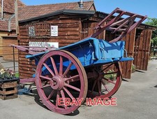 PHOTO  HORSE DRAWN WAGON BLACKMORE FARM SHOP SOMERSET