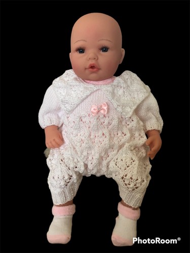 Hand knitted romper suit - suit, 3-6