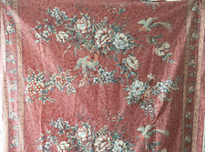 Vintage House of Fraser Design Bird & Border 100% cotton fabric piece L: 175cm
