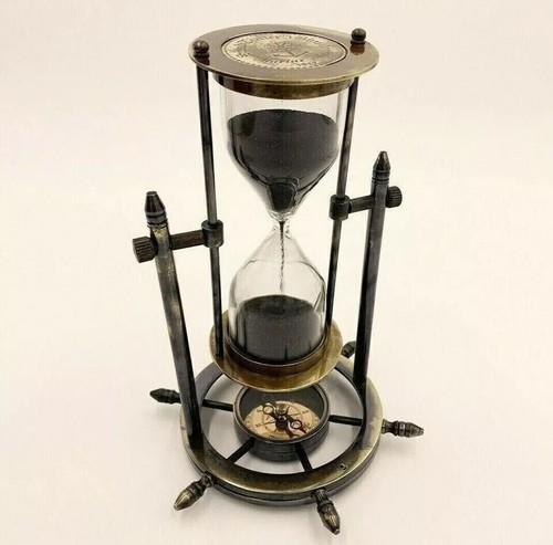 Sand timer hourglass brass - timer,