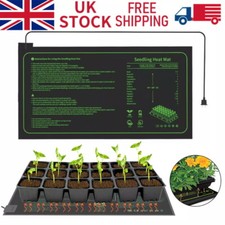 Seedling Heating Mat Greenhouse Plant Seed Propagator Tool Heat Warm Pad UK Plug