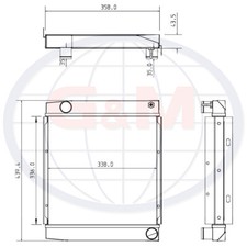 Radiator for JCB Micro
