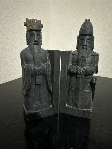 Carved stone asian scholar - stone,