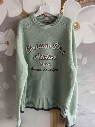 Dior green logo embroidered - green,