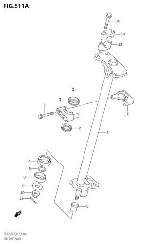 Suzuki genuine atv nut f250 - nut, lt-f250