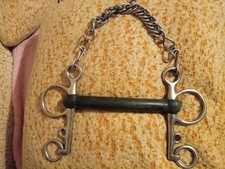 Korsteel Hard Rubber Mullen Mouth Pelham Horse Bit (5.5")