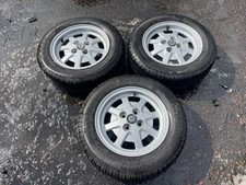 LANCIA BETA 3x ORIGINAL 14” CROMADORA ALLOY WHEELS & PIRELLI TYRES