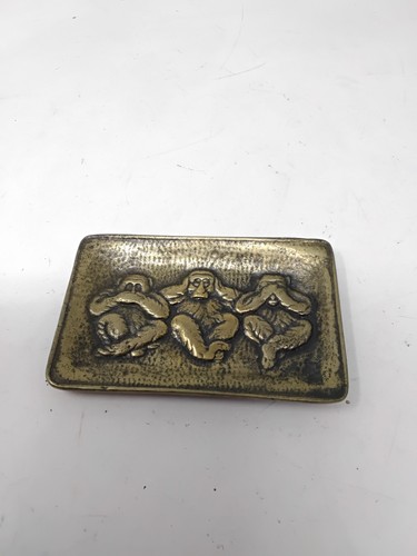 Wise monkeys brass - monkeys, dish-see