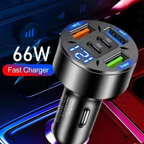 Fast car charger - 66w, quad