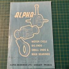 Alpha Bearings Classic Motorcycle Big End Guide 