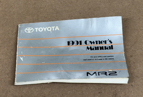 1991 toyota mr2 owners manual - toyota,