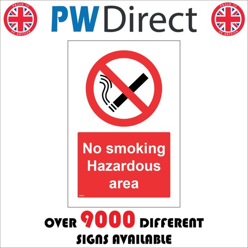Sign smoking hazardous area - hazardous,