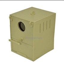 Budgie Nest Box Plastic With Perch And Hooks To Front & Rear for Aviary / Cages