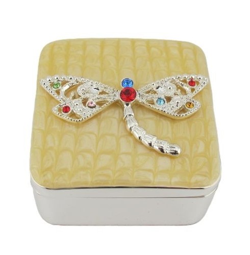 Silver plated trinket box - silver,