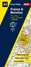 France and Benelux (AA Road Map Europe Series) Sheet map, folded Book The Cheap