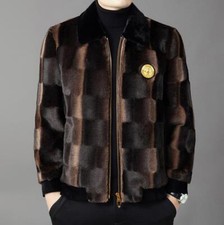 Mens Luxury faux Mink Fur