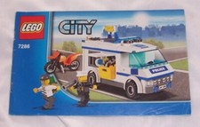 Lego City Prisoner Transport Van 7286 instruction booklet only.No Bricks 