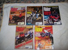 5 RIDER Mags 1992 Motorcycles
