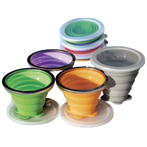 Collapsible silicone drinking - collapsible,