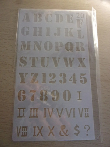 Small reusable plastic stencil - reusable,