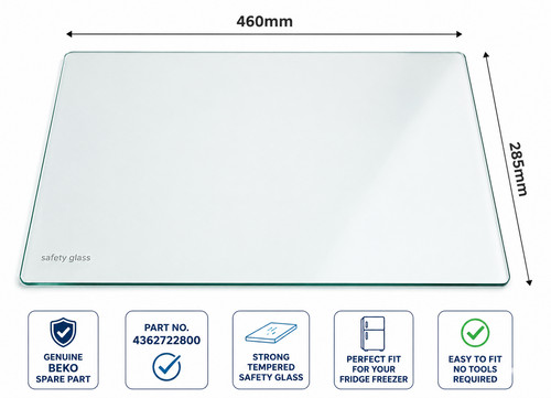Beko fridge freezer glass - beko, &