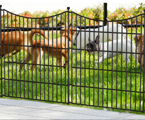 Metal garden fence with - x,