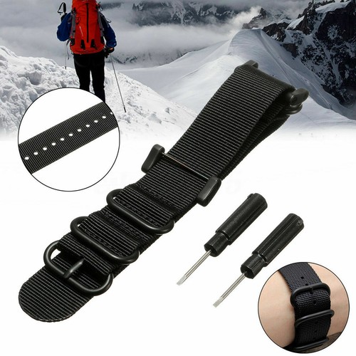 Nylon black watch - black, strap