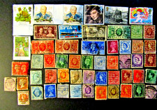 54 UK STAMPS, QV, KEVII, KGV, KEVIII, KGVI, QEII, 1860s - 2000s, USED, VG,