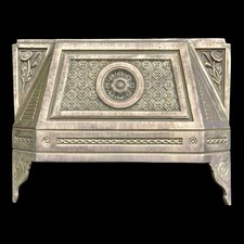 RESTORED ANTIQUE GOLD BRASS FIREPLACE HOOD / CANOPY / VICTORIAN / EDWARDIAN