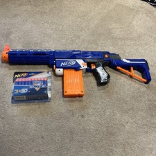 Nerf Retaliator Elite N Strike Rifle, Magazine & 30 Bullets - VGC