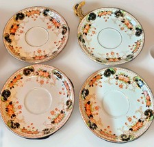 4 Sutherland Art China Saucers