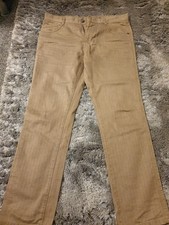 Mantaray Men's Corduroy Trousers W32 Beige Colour Zip Fly Pockets VGC
