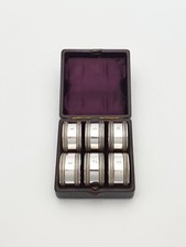 Set of 6 Antique Silver Plated Napkin Rings - circa 1905 Dining Decor