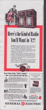 1942 Print Ad General Electric Radio WWII Home Front Console Jewel Case Catalin