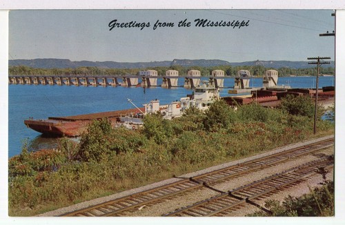 Tug barges railroad tracks - barges,,