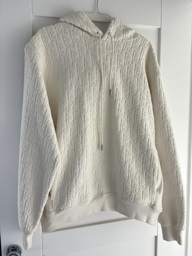 Mens cream dior oblique hoodie - dior,