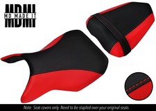 FITS SUZUKI GSR 750 11-16 CUSTOM GRIP VINYL SEAT COVERS SET BLACK & RED