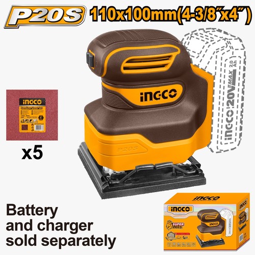 Ingco sheet sander cordless - sheet,